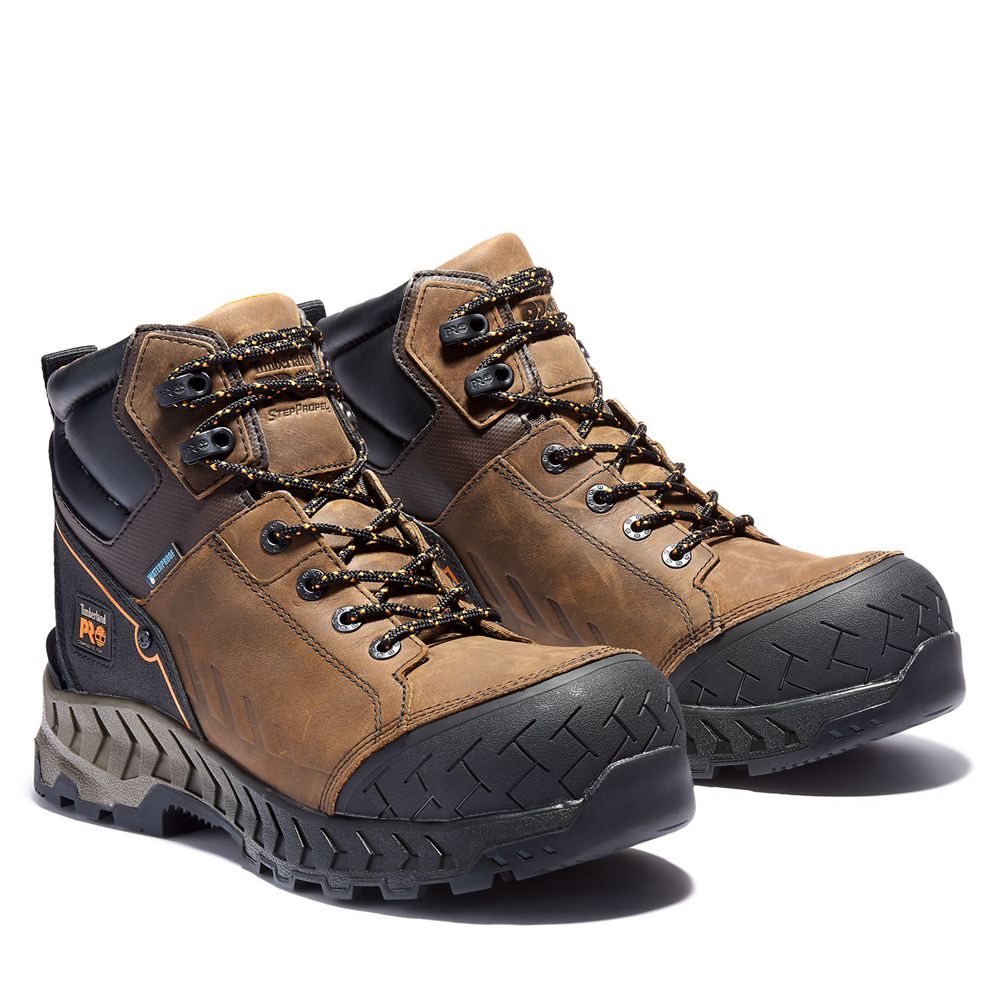 Botas de Trabajo Timberland Hombre Pro® Summit 6-Inch Composite-Toe Marrones/Negras - Chile KSR-9308